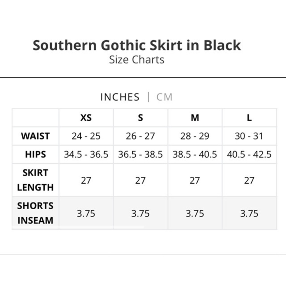 *SOLD* Southern Gothic Skirt in Black - Picture 7 of 12